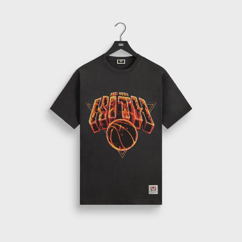 Kith for the New York Knicks Fire Vintage Jones Tee - Black sold by Kith