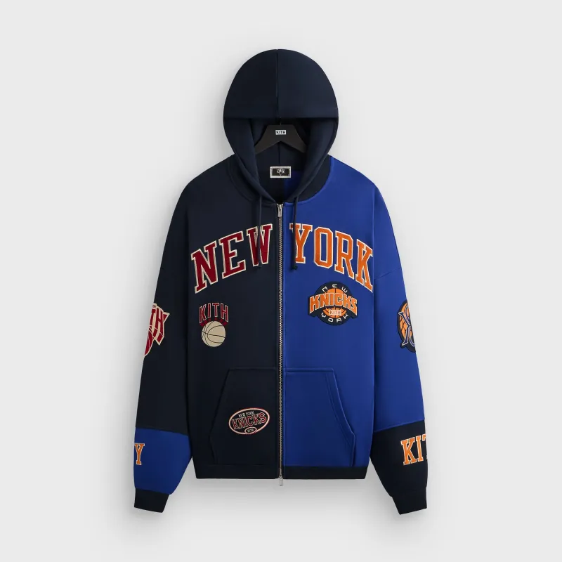Kith for the New York Knicks Mash Up Braxton Vintage Hoodie - Nocturnal sold by Kith