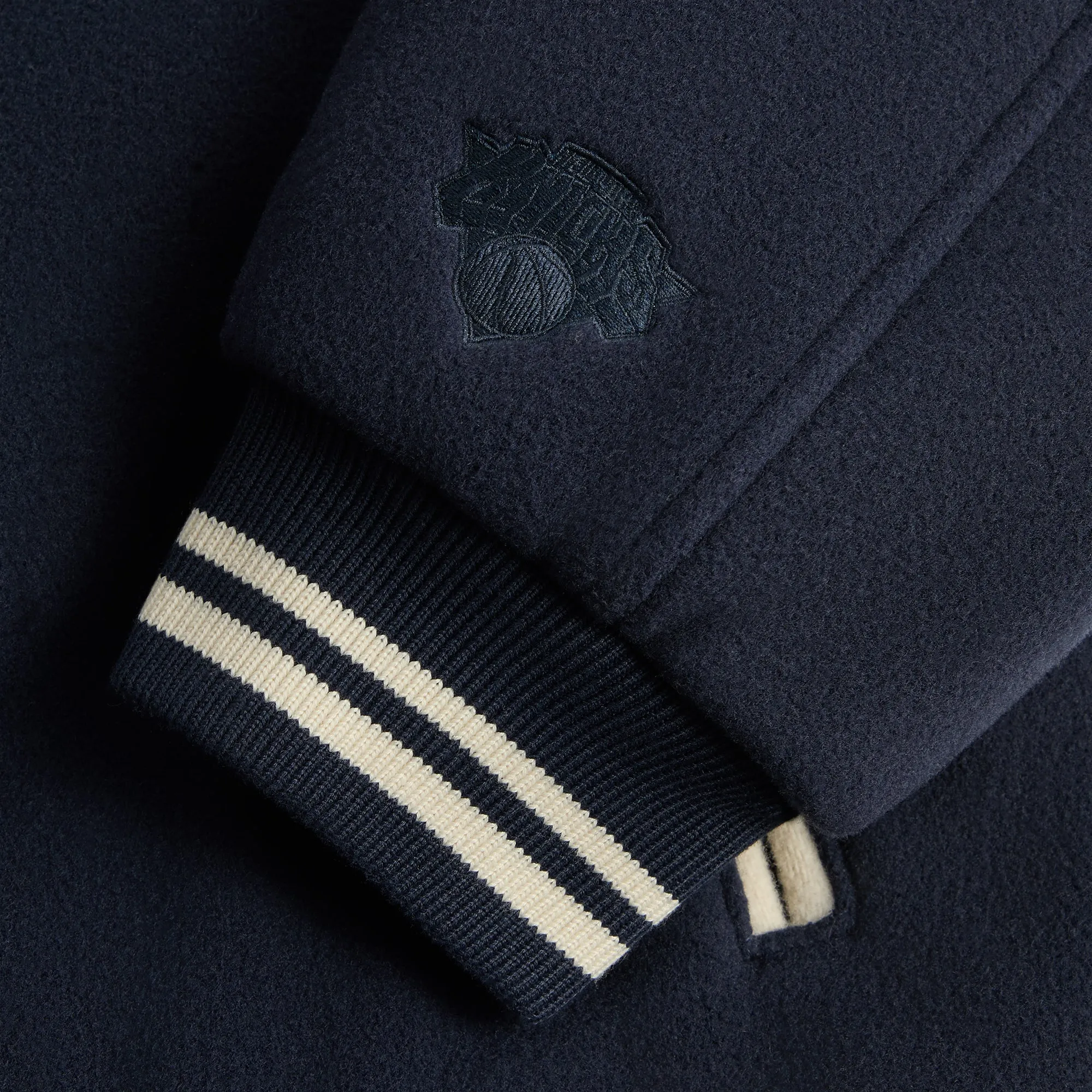 Kith for the New York Knicks Wool Varsity Jacket - Nocturnal sold by Kith product image thumbnail 5