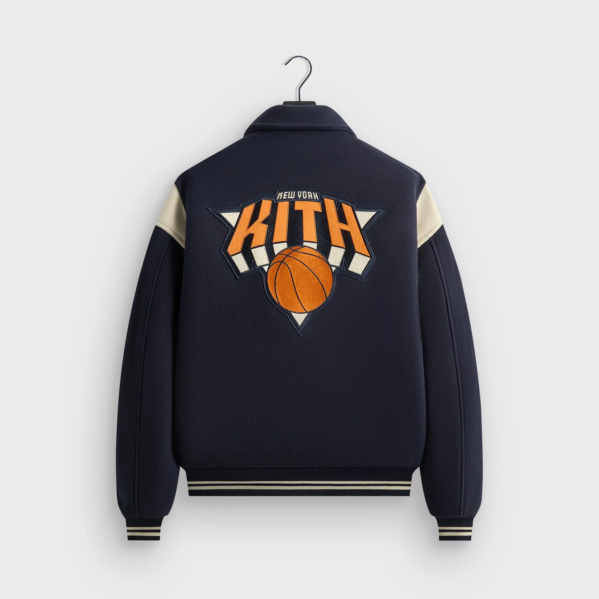 Kith for the New York Knicks Wool Varsity Jacket - Nocturnal sold by Kith product image thumbnail 2