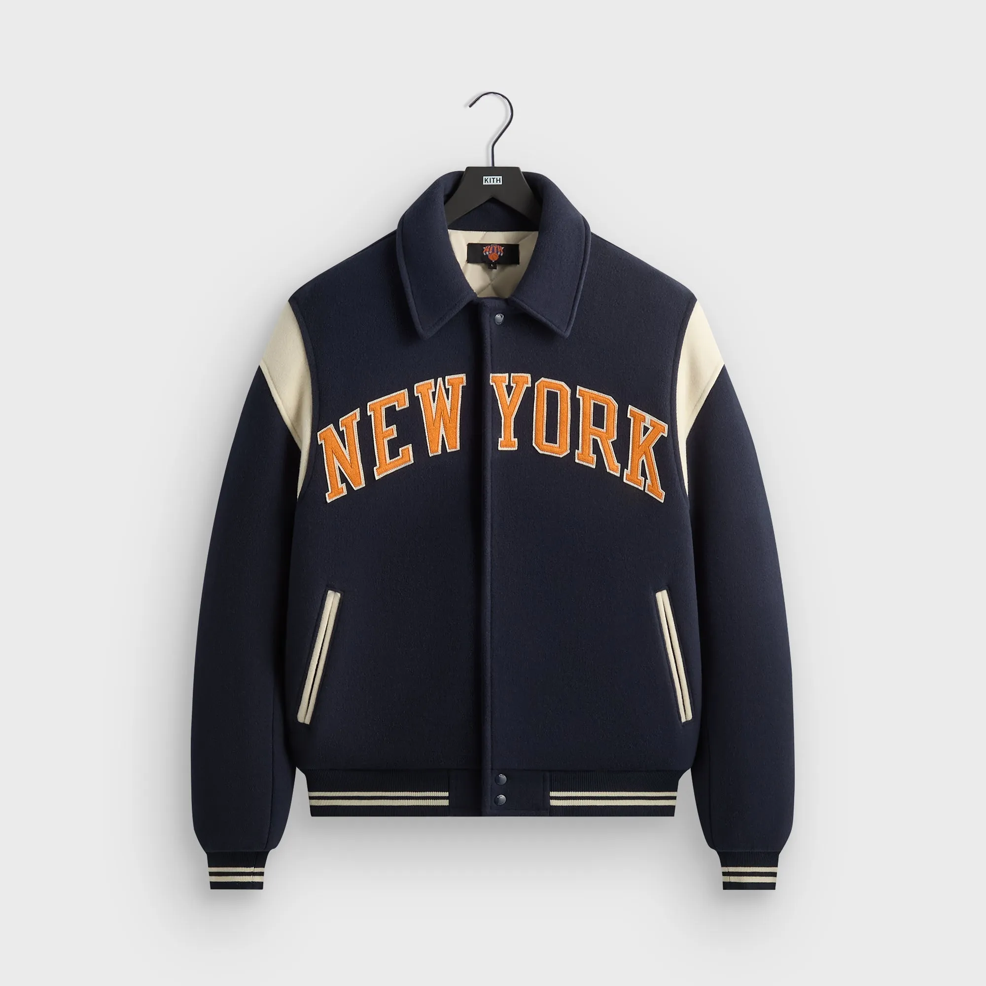 Kith for the New York Knicks Wool Varsity Jacket - Nocturnal sold by Kith