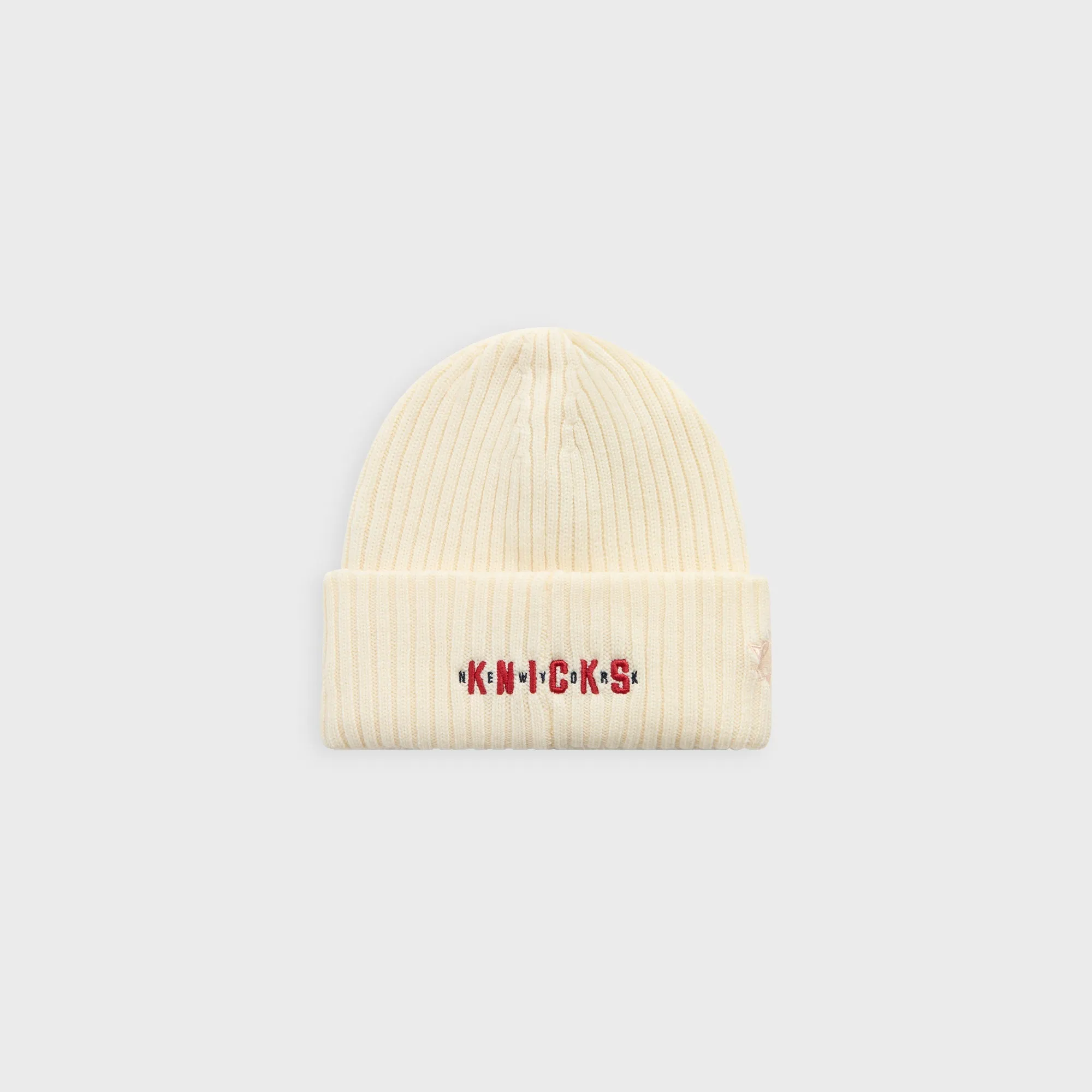 Kith & New Era for the New York Knicks Knit Beanie - Sandrift sold by Kith product image thumbnail 2