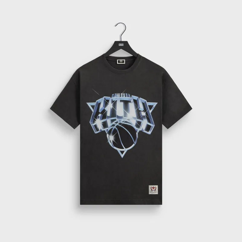 Kith for the New York Knicks Chrome Vintage Jones Tee - Black sold by Kith