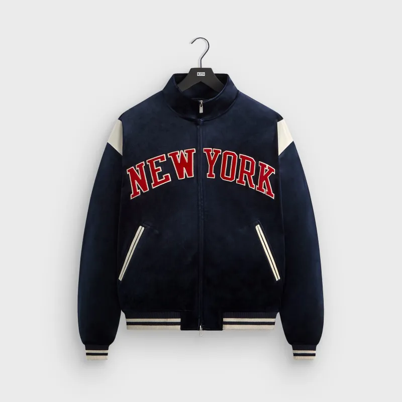 Kith for the New York Knicks Velour Track Jacket - Nocturnal sold by Kith