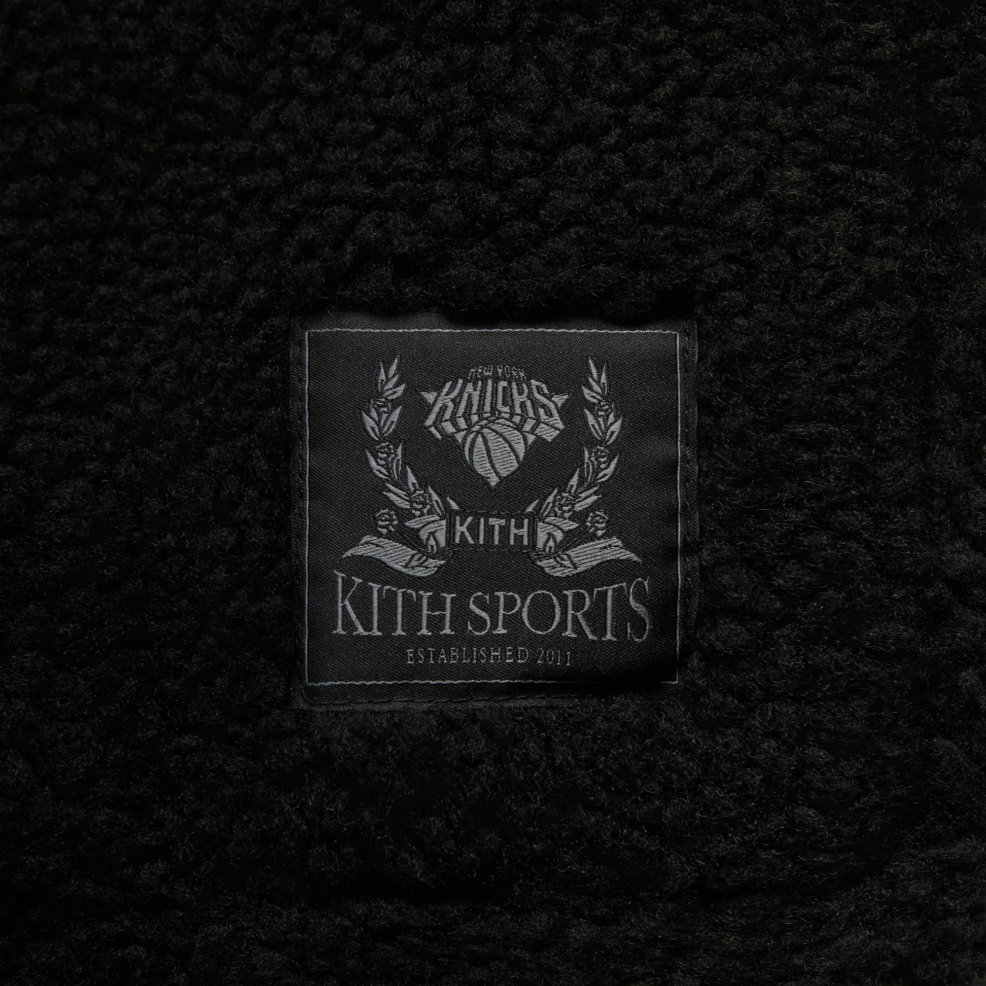 Kith for the New York Knicks New York Vintage Nelson Quarter Zip - Black sold by Kith product image thumbnail 4