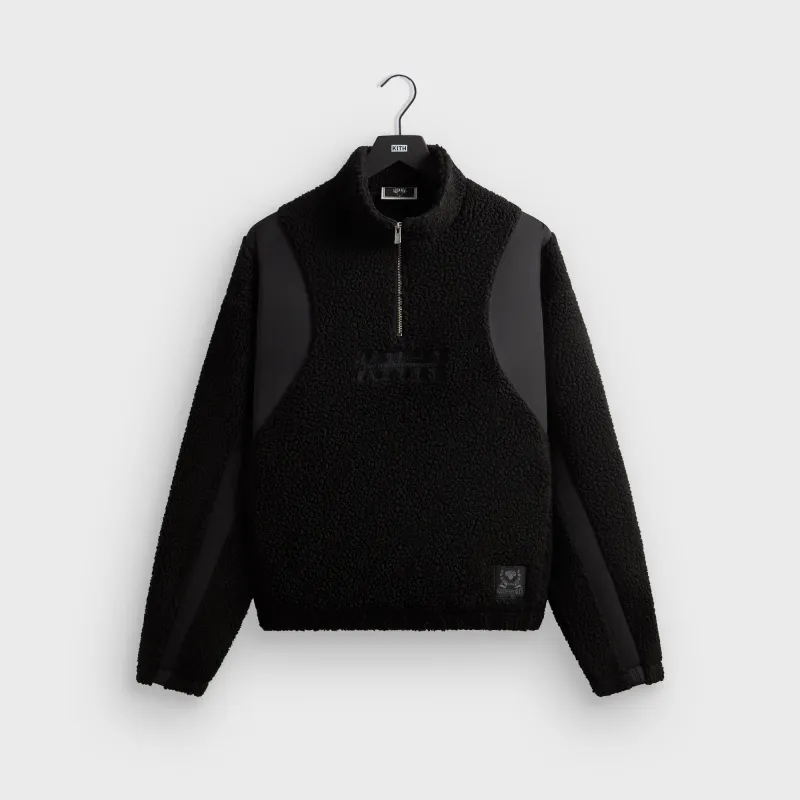 Kith for the New York Knicks New York Vintage Nelson Quarter Zip - Black sold by Kith