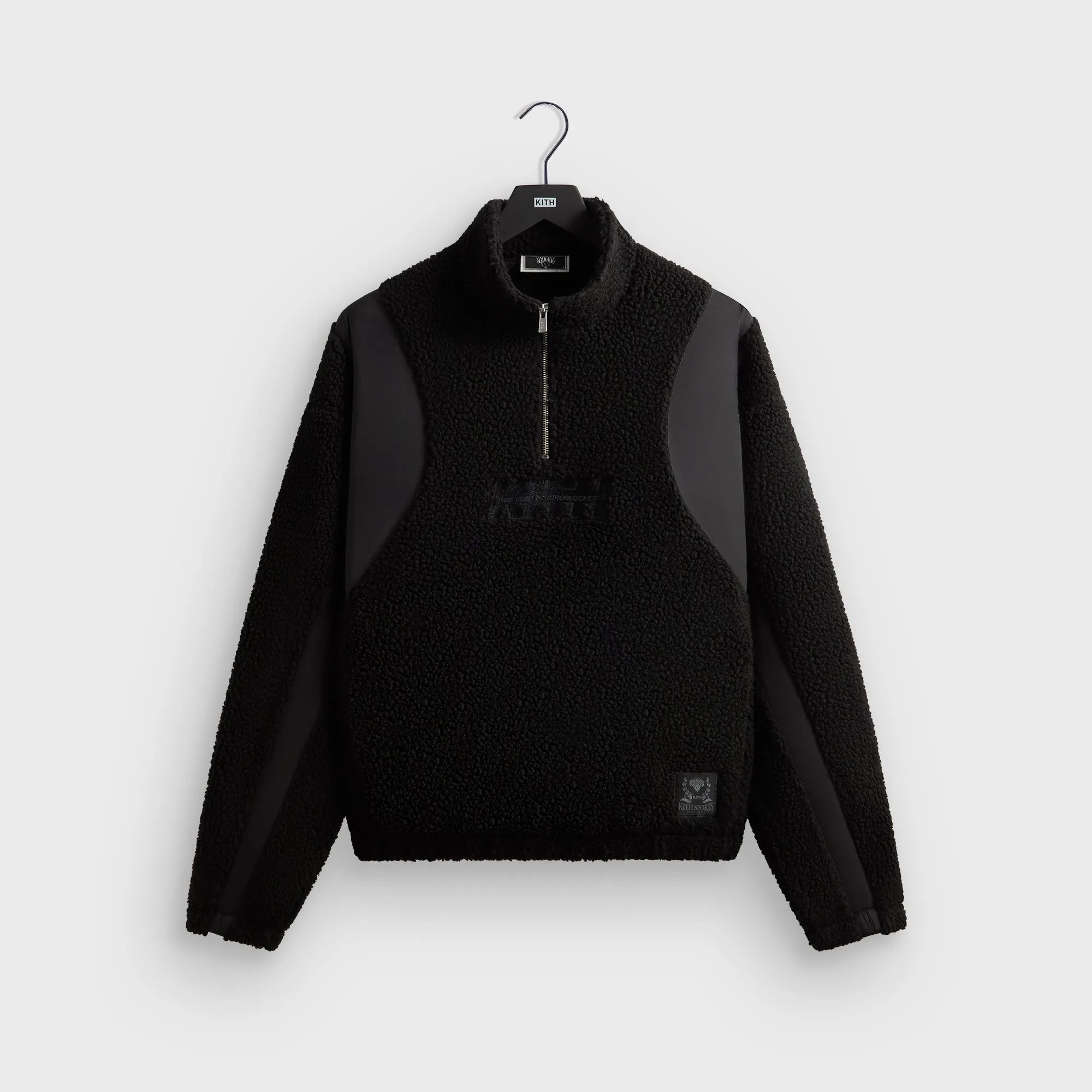Kith for the New York Knicks New York Vintage Nelson Quarter Zip - Black sold by Kith
