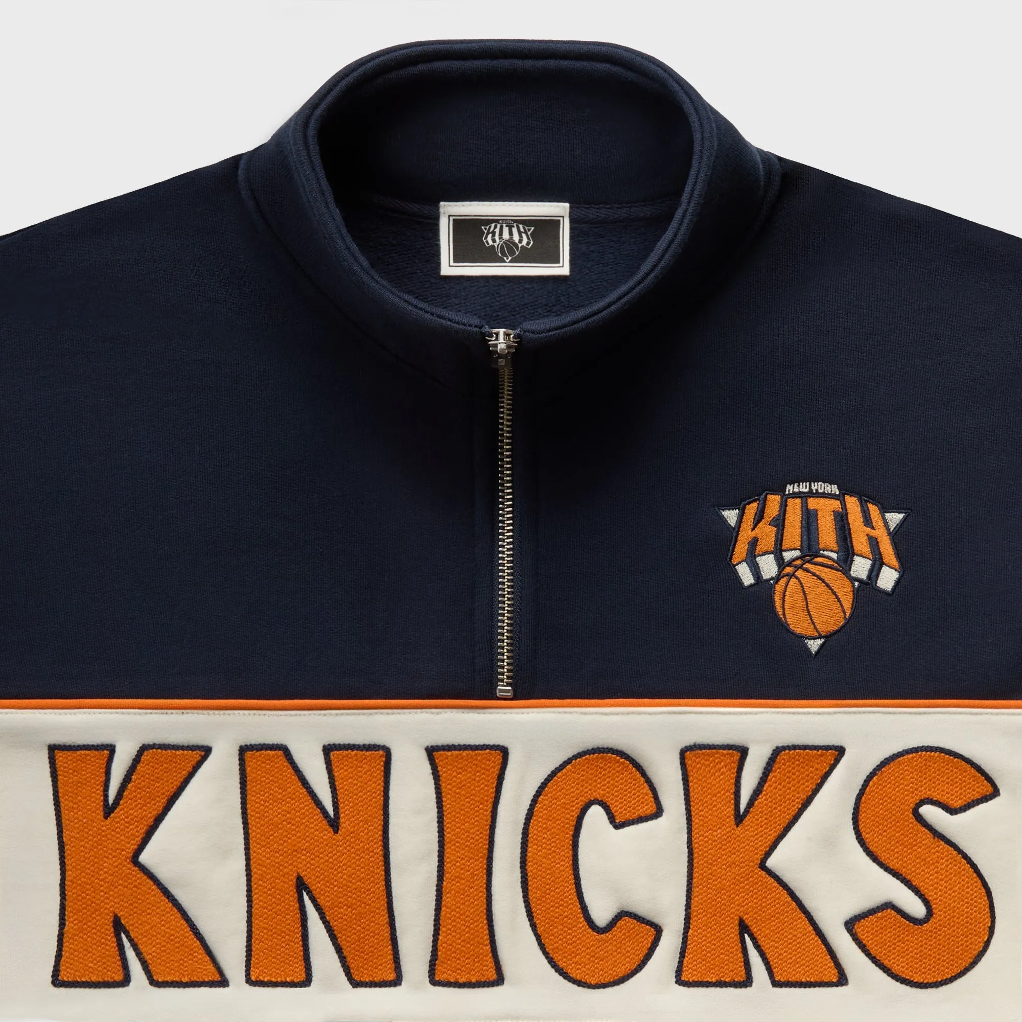 Kith for the New York Knicks Coach Vintage Nelson Quarter Zip - Nocturnal sold by Kith product image thumbnail 3