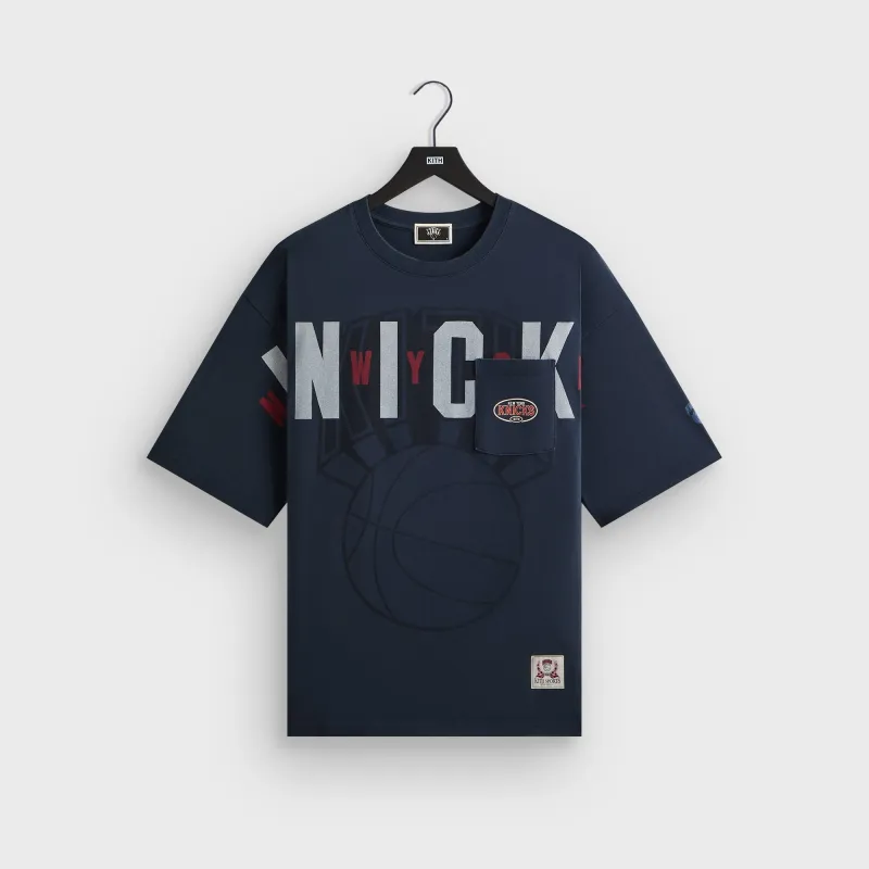 Kith for the New York Knicks Pocket Vintage Jones Tee - Nocturnal sold by Kith
