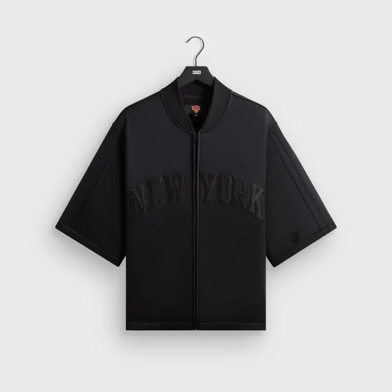 Kith for the New York Knicks Tricot Full Zip Sweater - Black sold by Kith