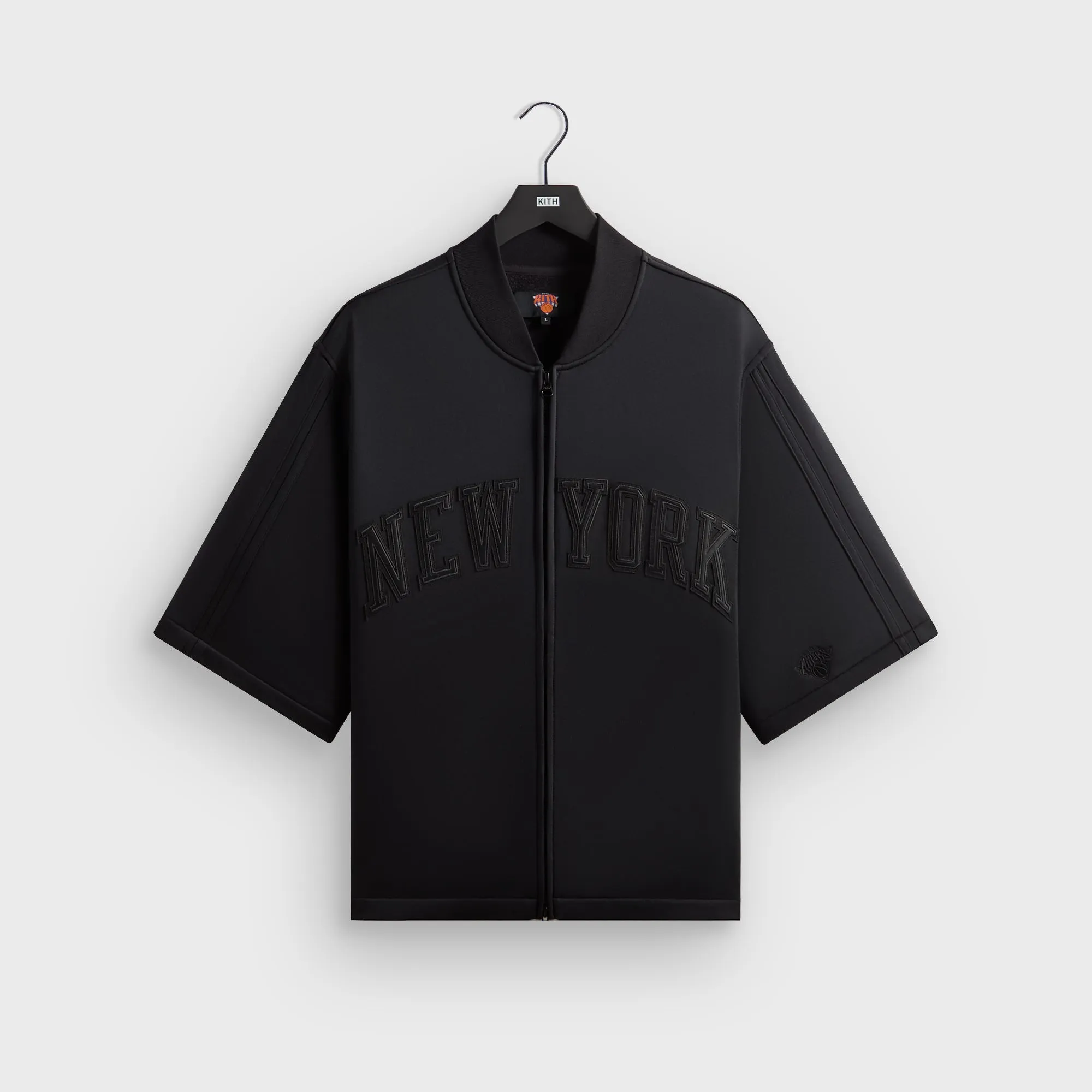 Kith for the New York Knicks Tricot Full Zip Sweater - Black sold by Kith