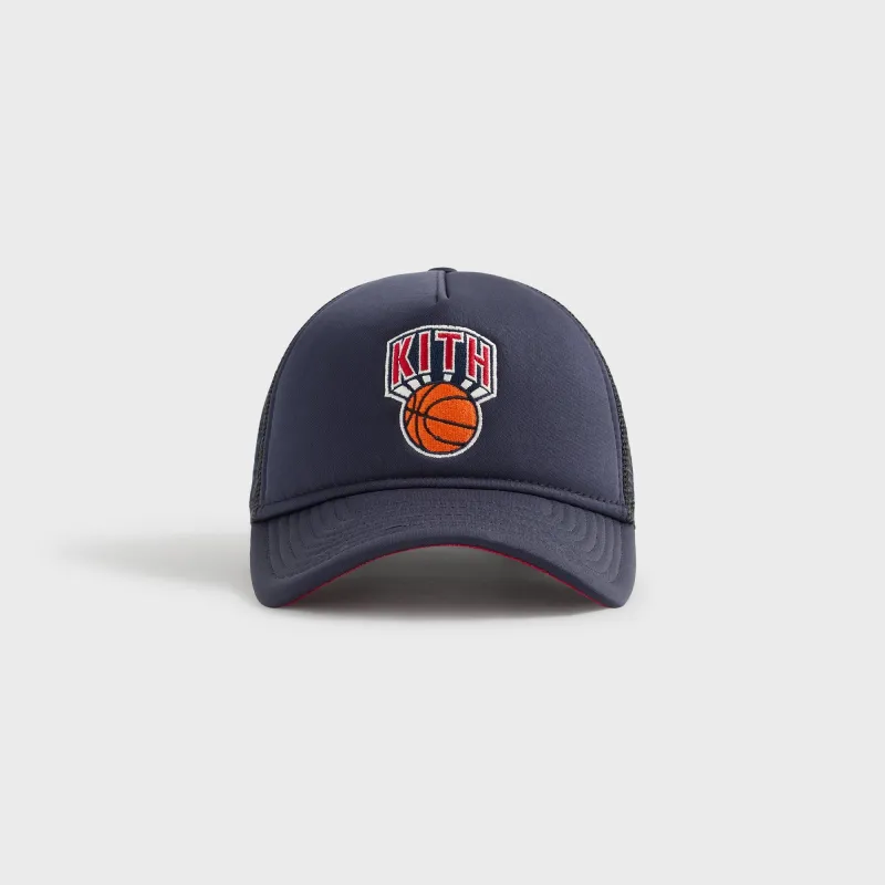 Kith & New Era for the New York Knicks 9FORTY MS Trucker Snapback - Nocturnal sold by Kith