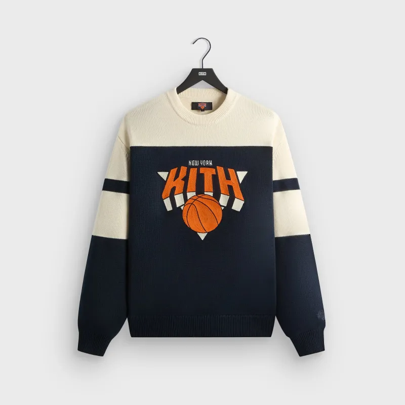 Kith for the New York Knicks Logo Crewneck Sweater - Nocturnal made by Kith