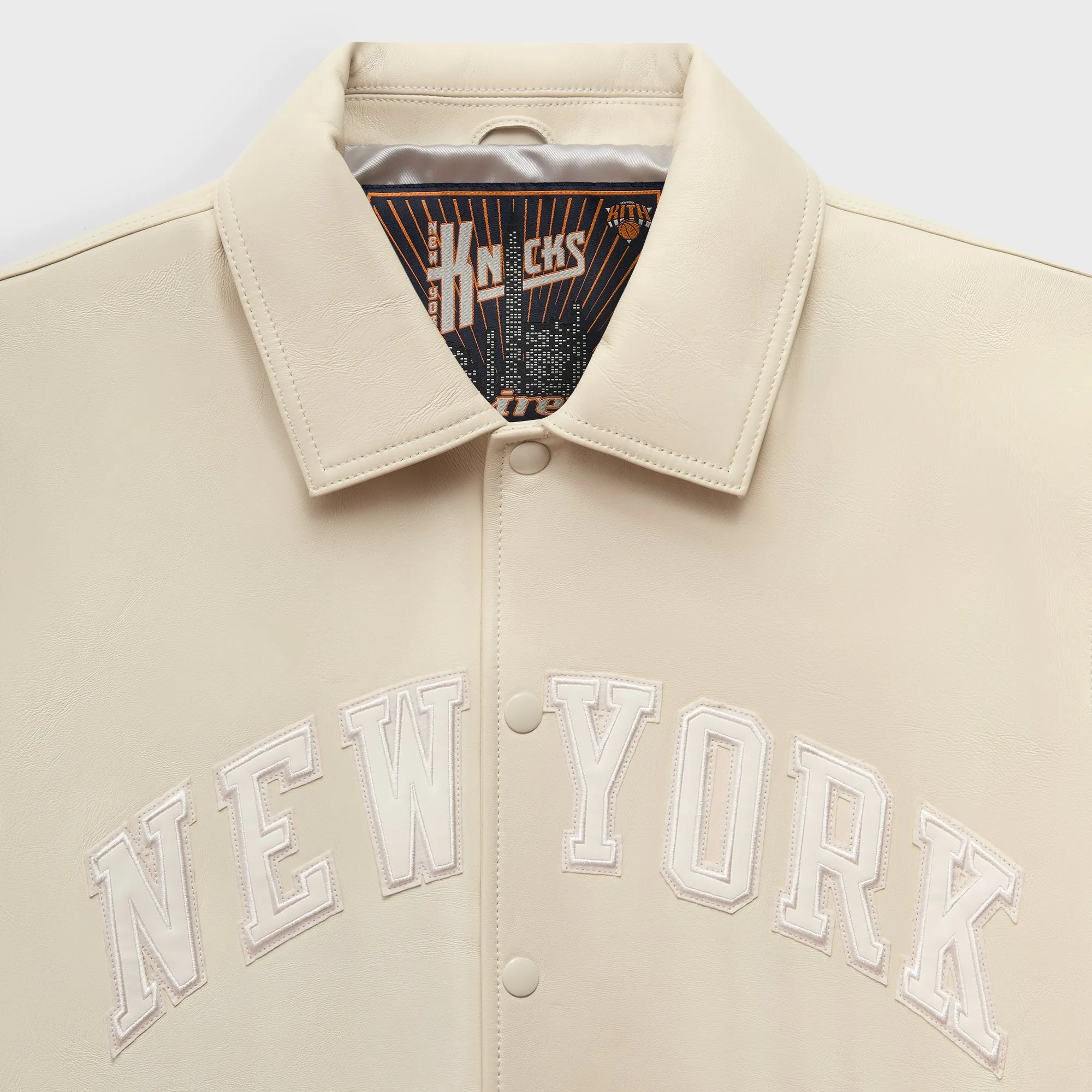 Kith & AVIREX for the New York Knicks Patrick Ewing Legend Jacket - Sandrift sold by Kith product image thumbnail 3
