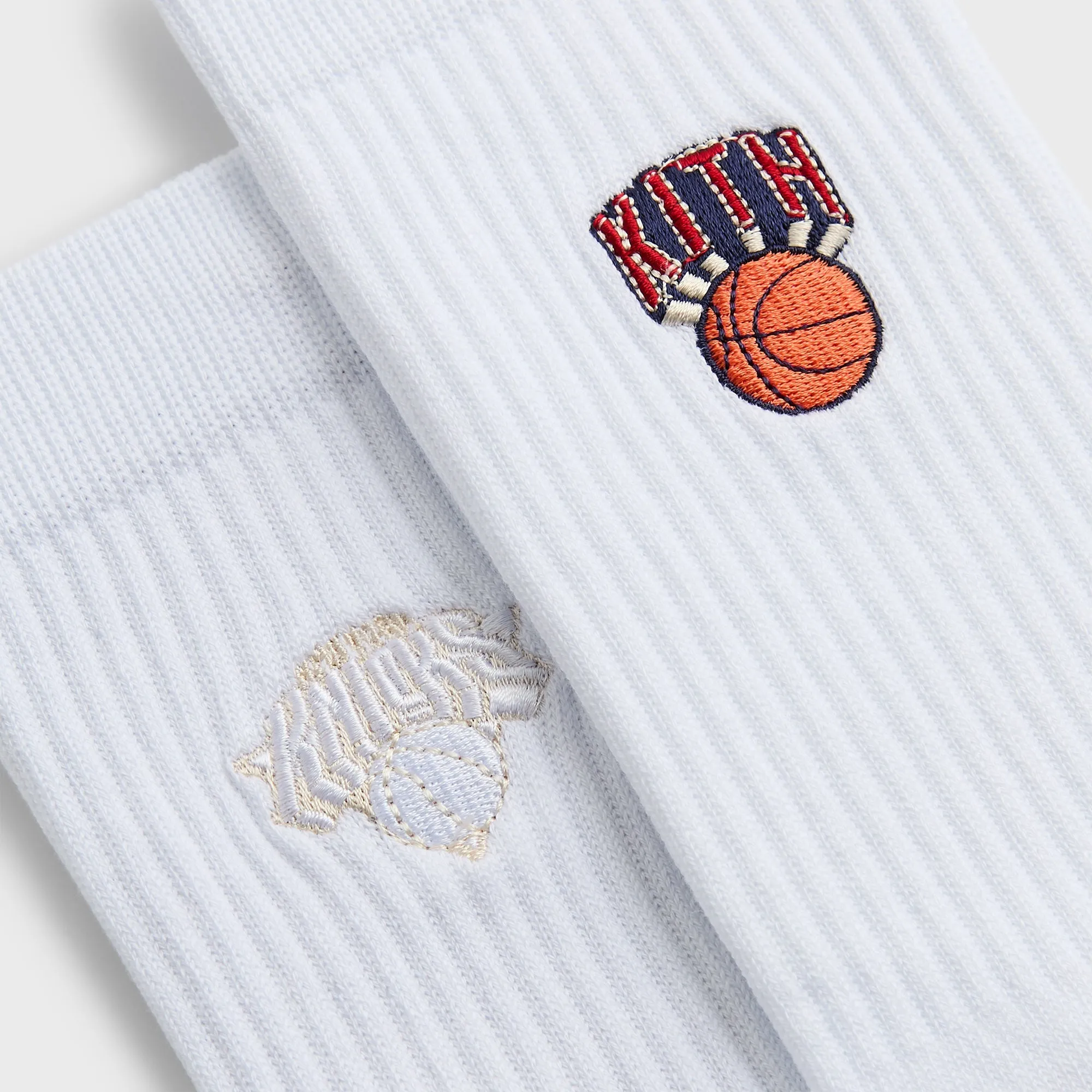 Kith for the New York Knicks Retro Logo Socks - White sold by Kith product image thumbnail 3