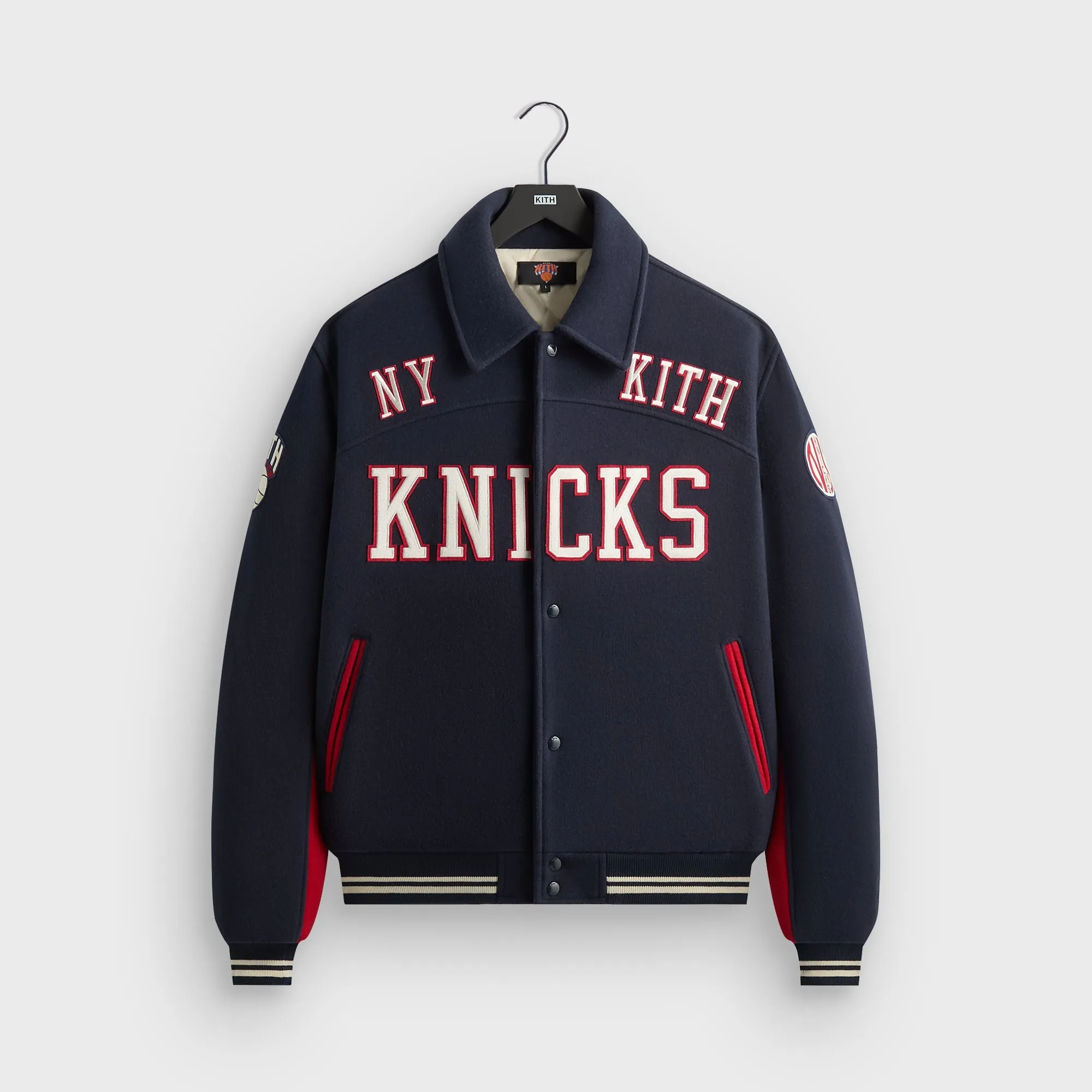 Kith for the New York Knicks Madison Square Garden Wool Varsity Jacket - Nocturnal sold by Kith