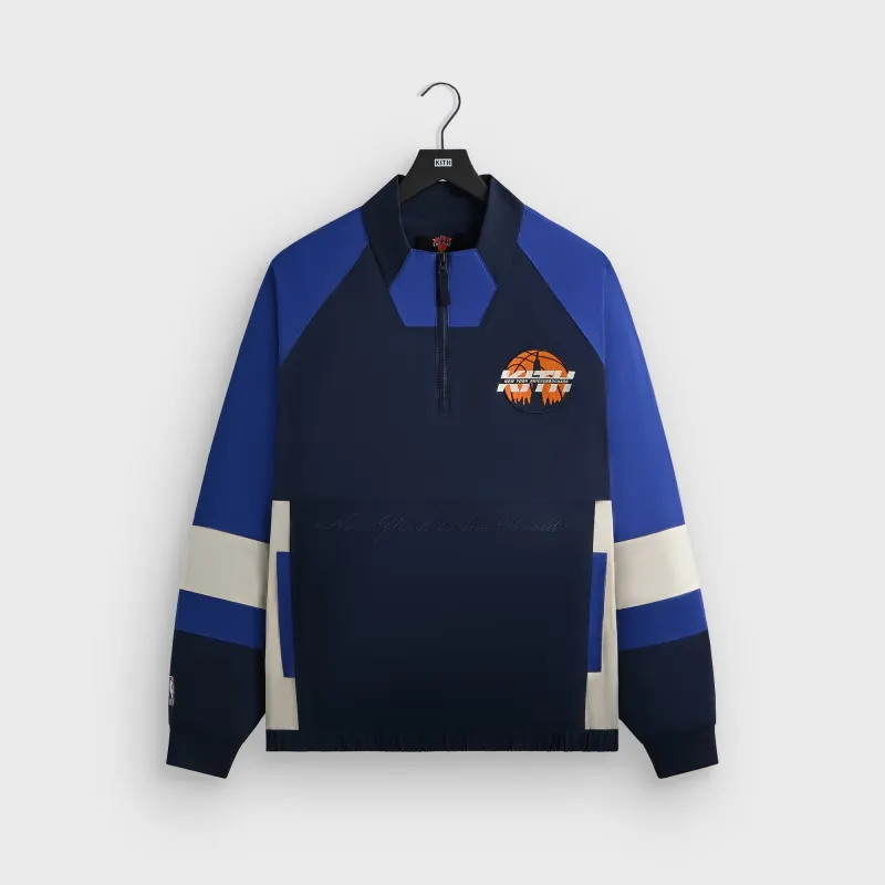 Kith for the New York Knicks Nylon Quarter Zip - Nocturnal sold by Kith