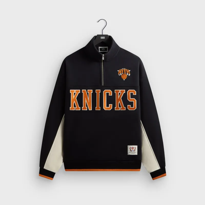 Kith for the New York Knicks Madison Square Garden Vintage Nelson Quarter Zip - Black sold by Kith