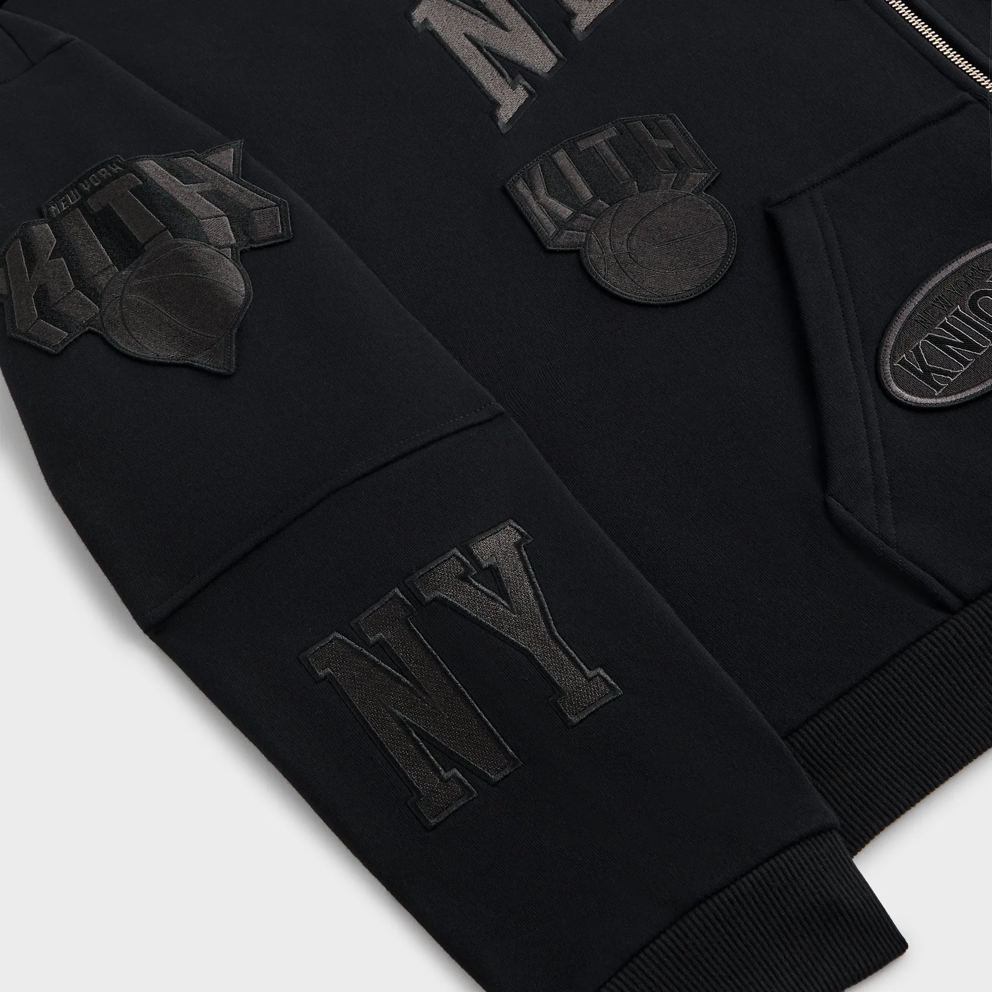 Kith for the New York Knicks Mash Up Braxton Vintage Hoodie - Black sold by Kith product image thumbnail 5