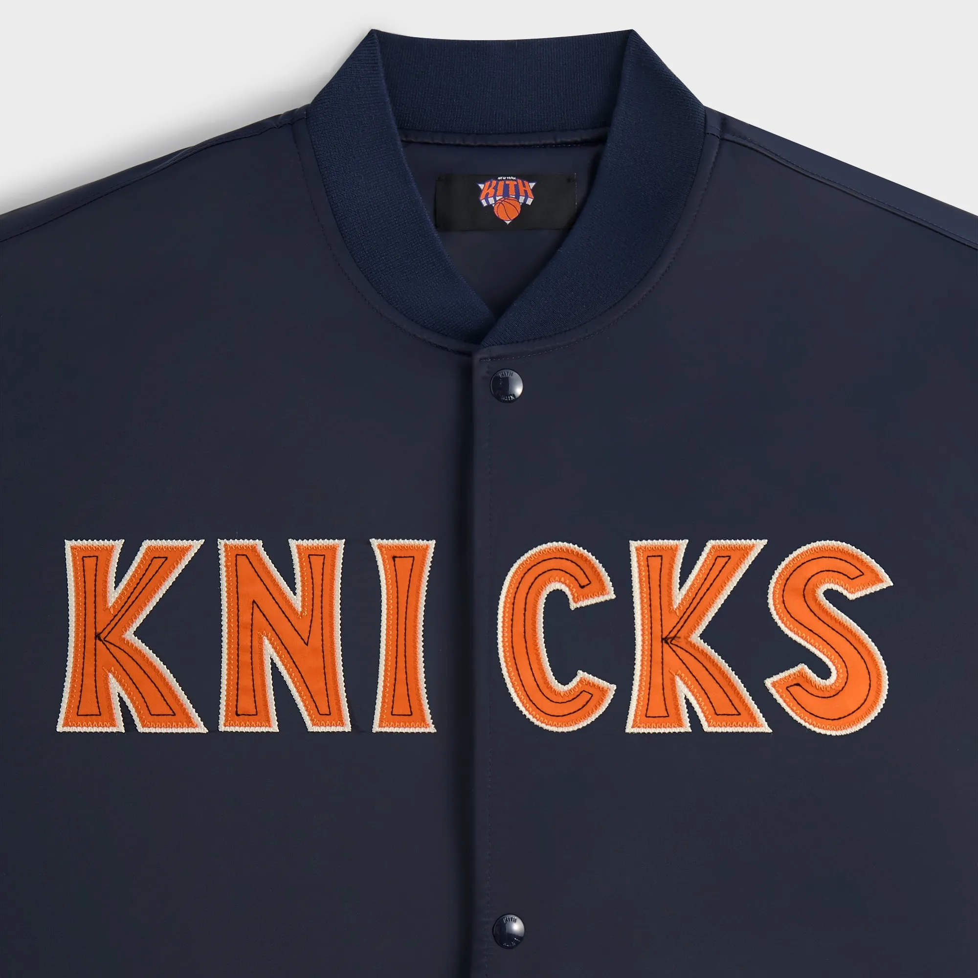 Kith for the New York Knicks Classic Satin Bomber Jacket - Nocturnal sold by Kith product image thumbnail 3