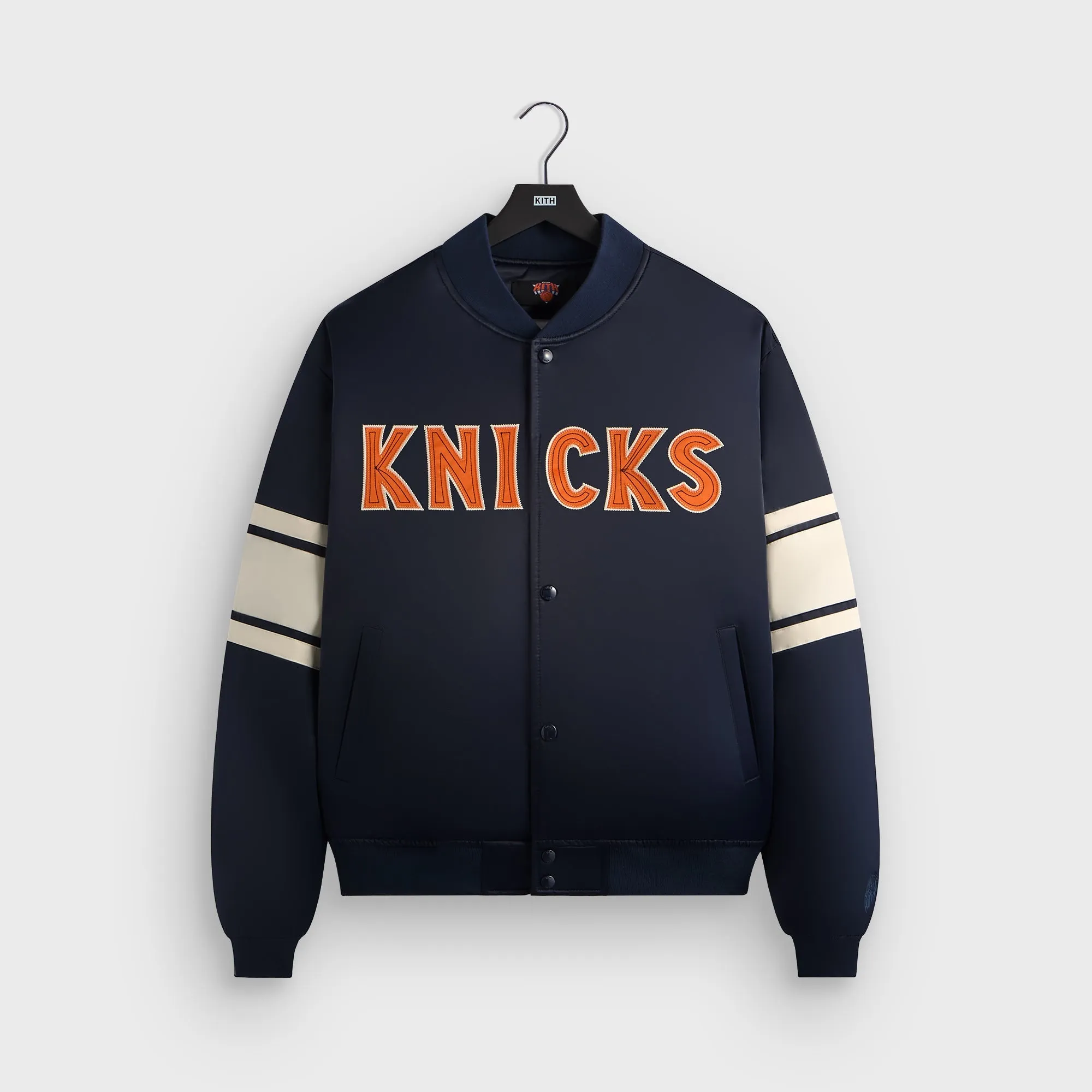Kith for the New York Knicks Classic Satin Bomber Jacket - Nocturnal sold by Kith