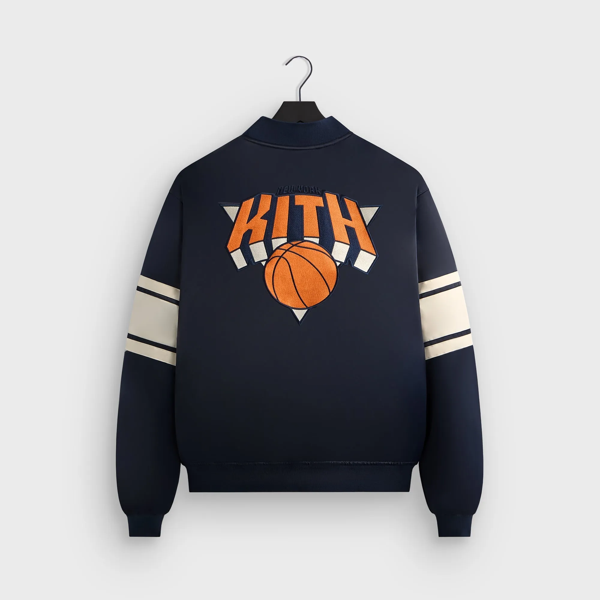 Kith for the New York Knicks Classic Satin Bomber Jacket - Nocturnal sold by Kith product image thumbnail 2