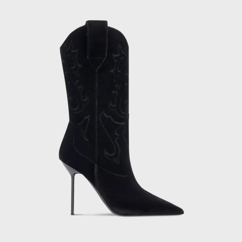 Paris Texas Lidia Western Embroidered Boot 105 - Black sold by Kith