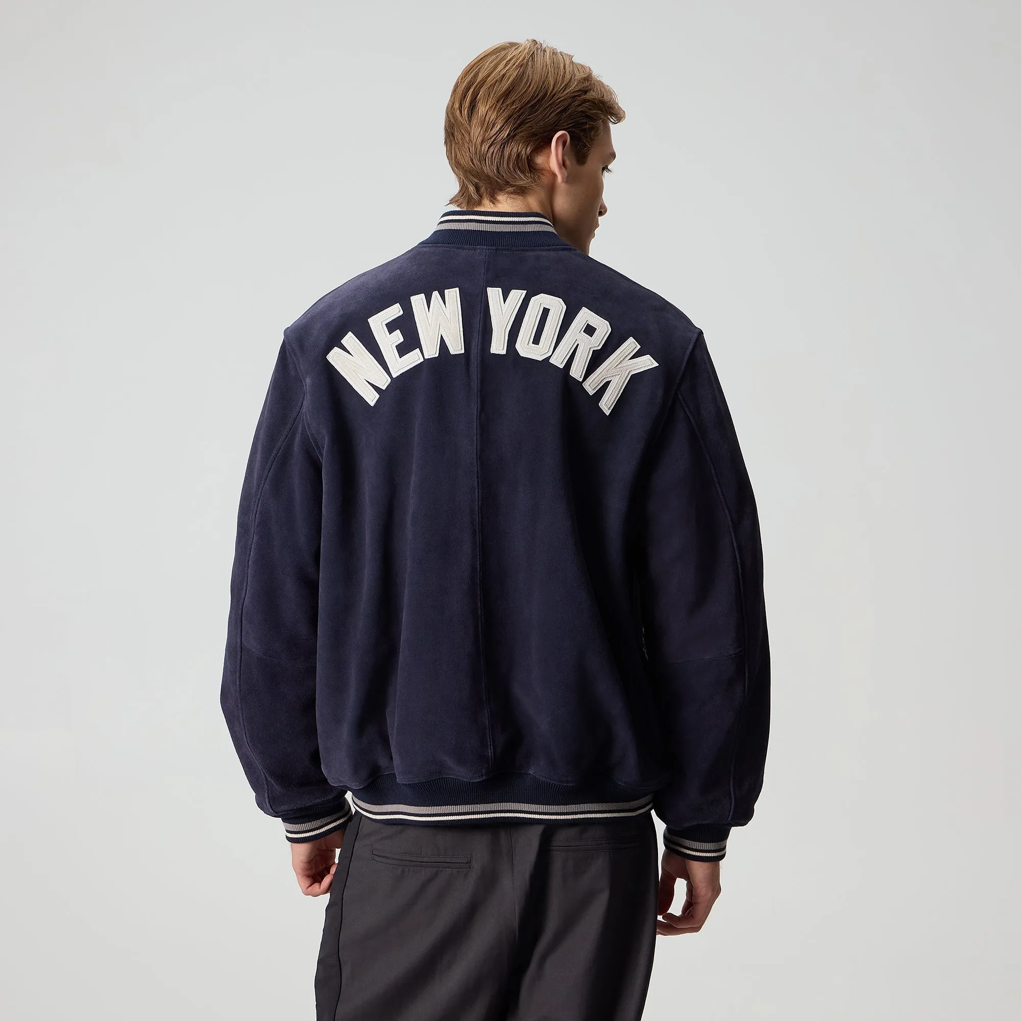 Kith for the New York Yankees Suede Porter Bomber Jacket - Nocturnal sold by Kith product image thumbnail 3