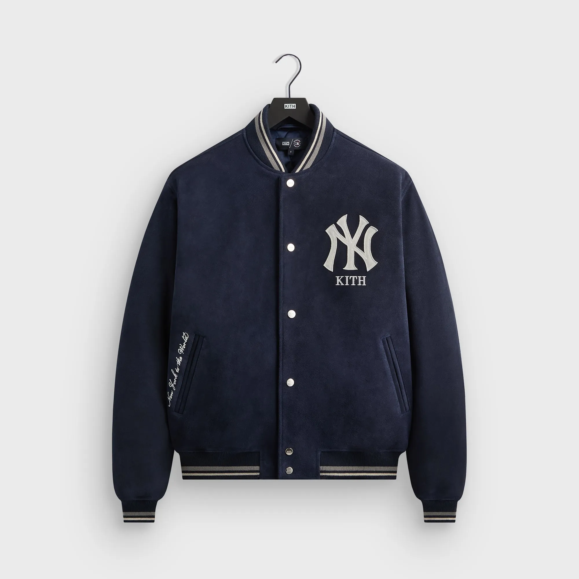 Kith for the New York Yankees Suede Porter Bomber Jacket - Nocturnal sold by Kith