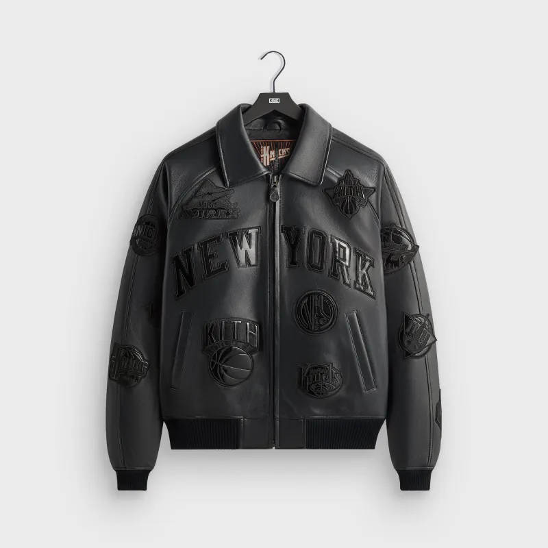 Kith & AVIREX for the New York Knicks Madison Square Garden Icon Jacket - Black sold by Kith