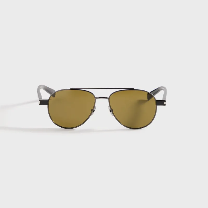 Saint Laurent 843 Sunglasses - Ruthenium / Havana / Brown sold by Kith