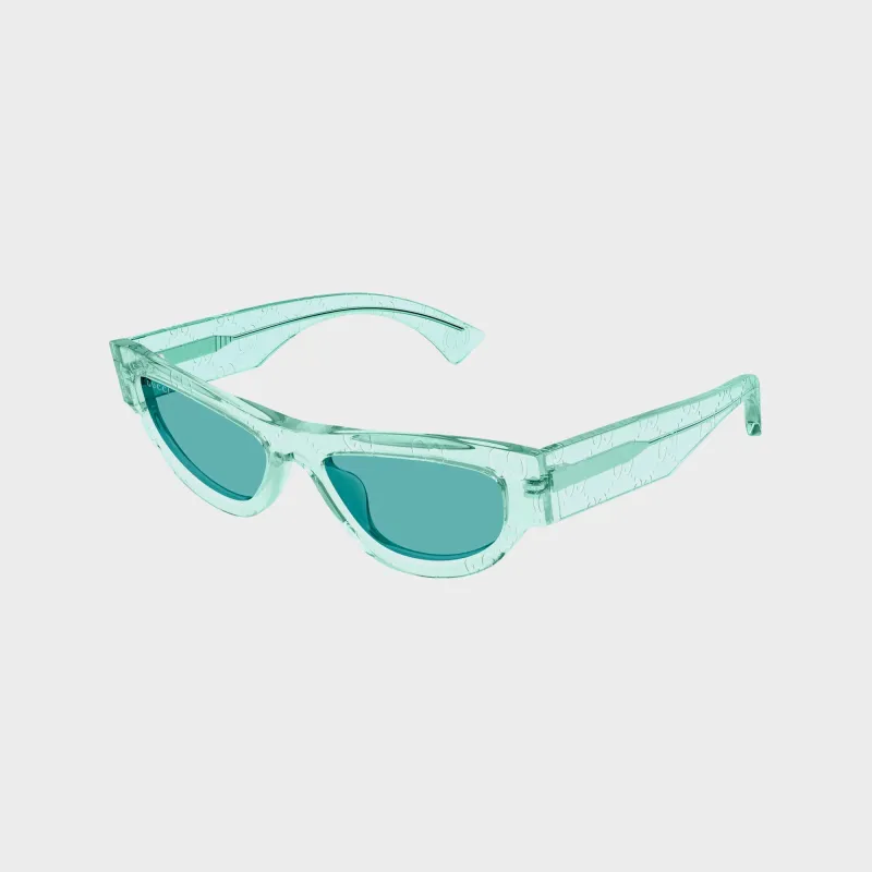 Gucci Cat-Eye Sunglasses - Blue sold by Kith