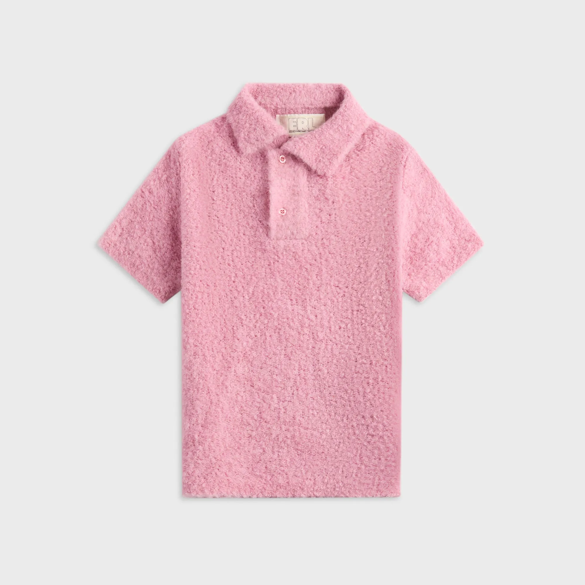 ERL Alpaca Polo Knit - Pink sold by Kith
