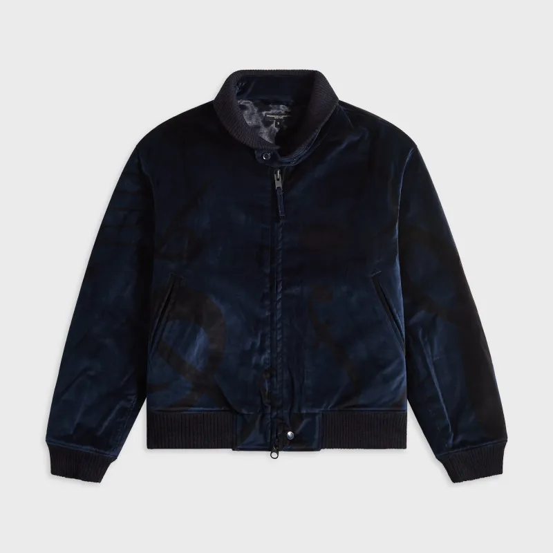 Engineered Garments Cotton Printed Music Note Velveteen Jacket - Navy sold by Kith
