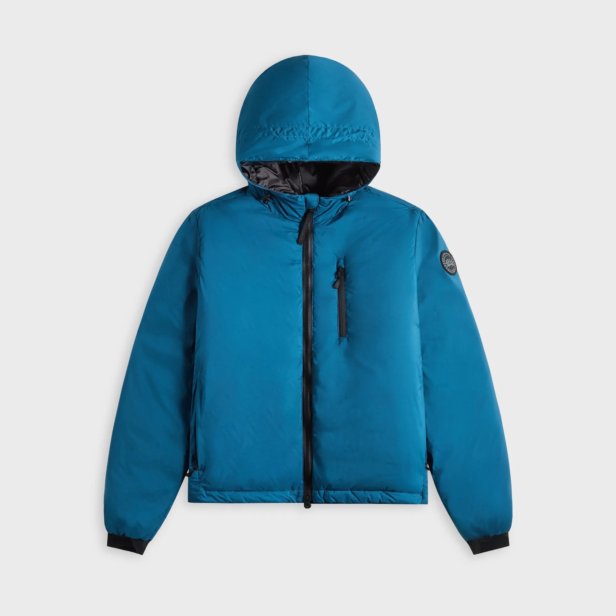 Canada Goose Lodge Hoodie - Black Disc Guard Blue sold by Kith