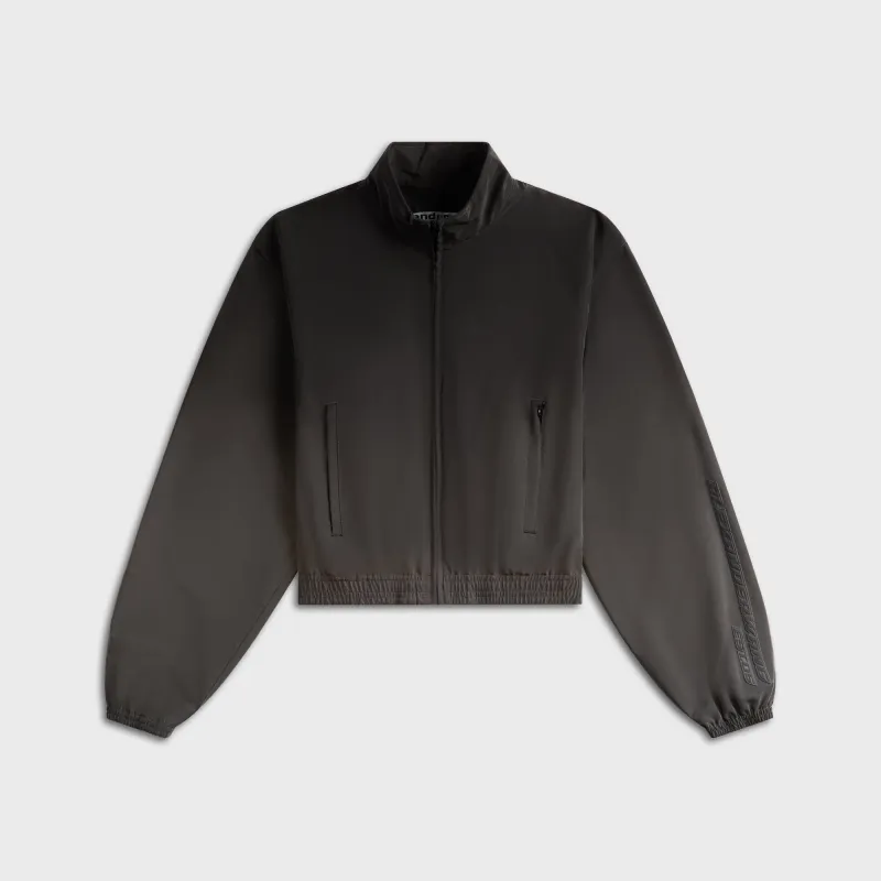 Alexander Wang Reflective Shrunken Track Jacket - Black sold by Kith