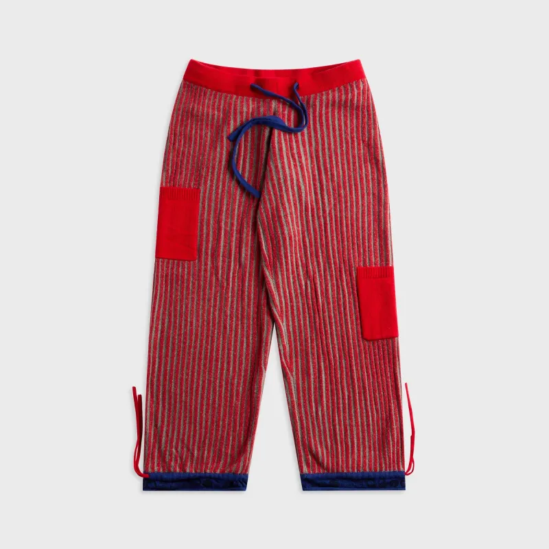 ADRIAN CASHMERE Ribbed Trackies - Cherry sold by Kith