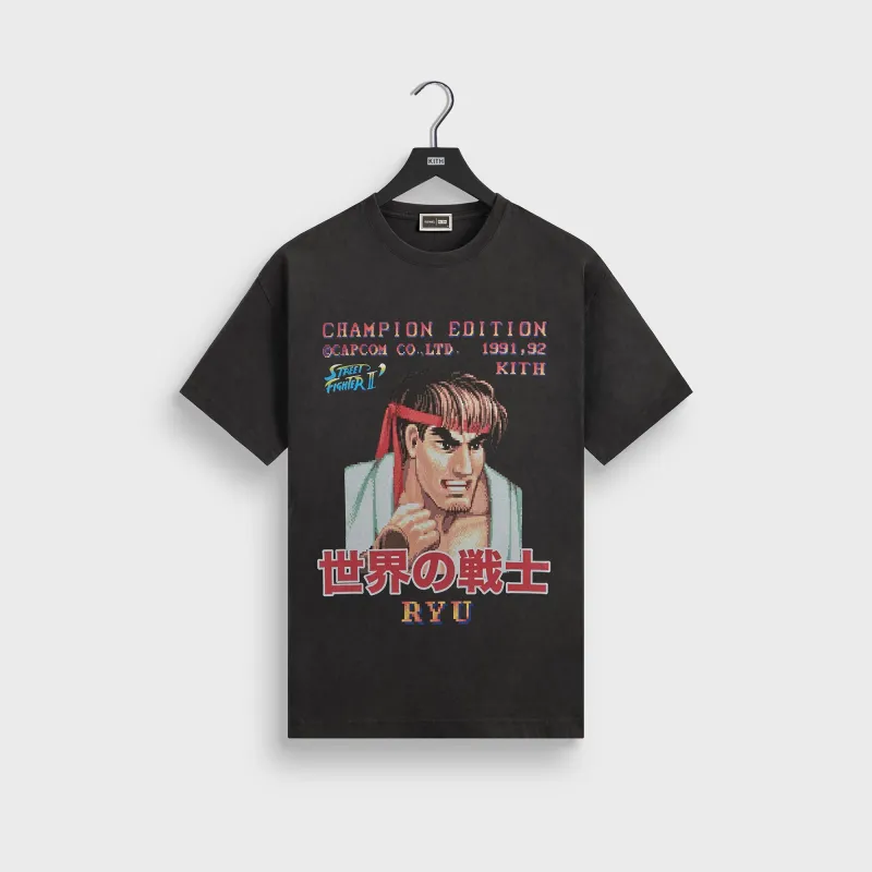 Capcom | Kith Ryu Champion Edition Vintage Tee - Black sold by Kith