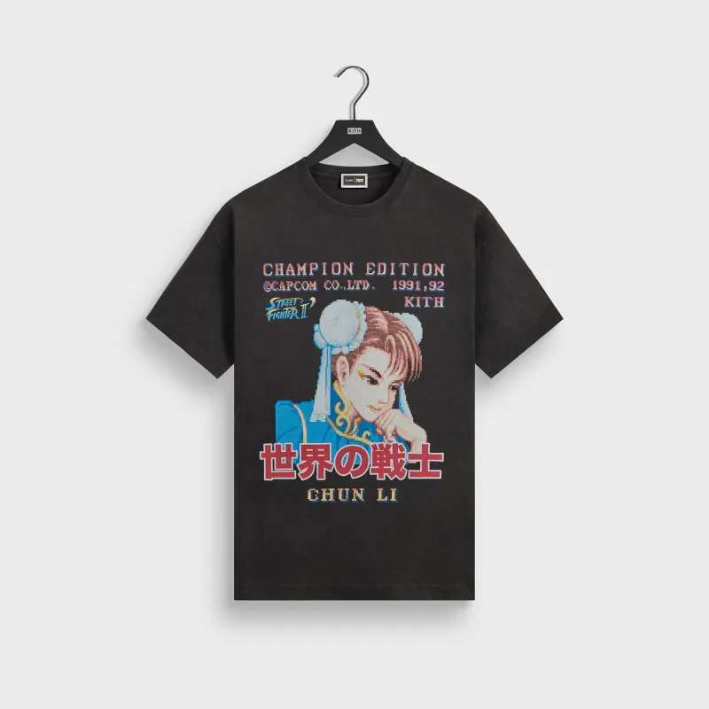 Capcom | Kith Chun Li Champion Edition Vintage Tee - Black sold by Kith