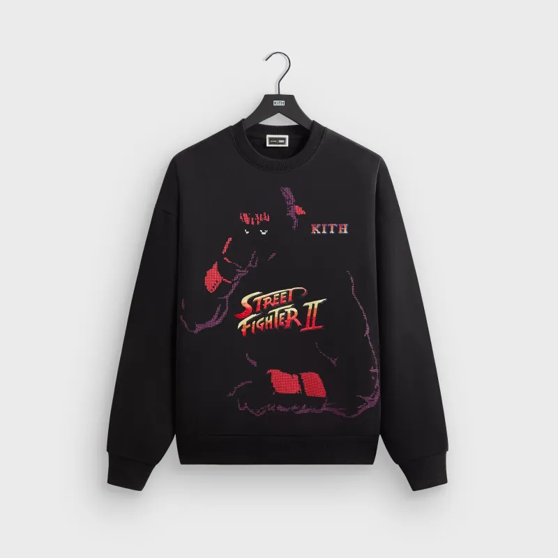 Capcom | Kith Ryu Vintage Nelson Crewneck - Black made by Kith
