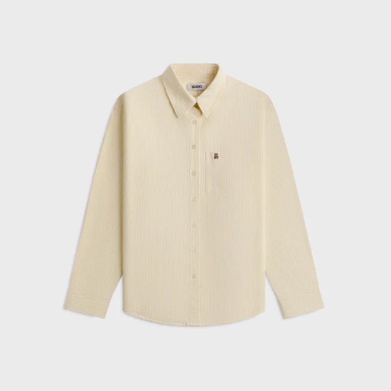 GUIZIO Oona Buttondown - Yellow / White sold by Kith