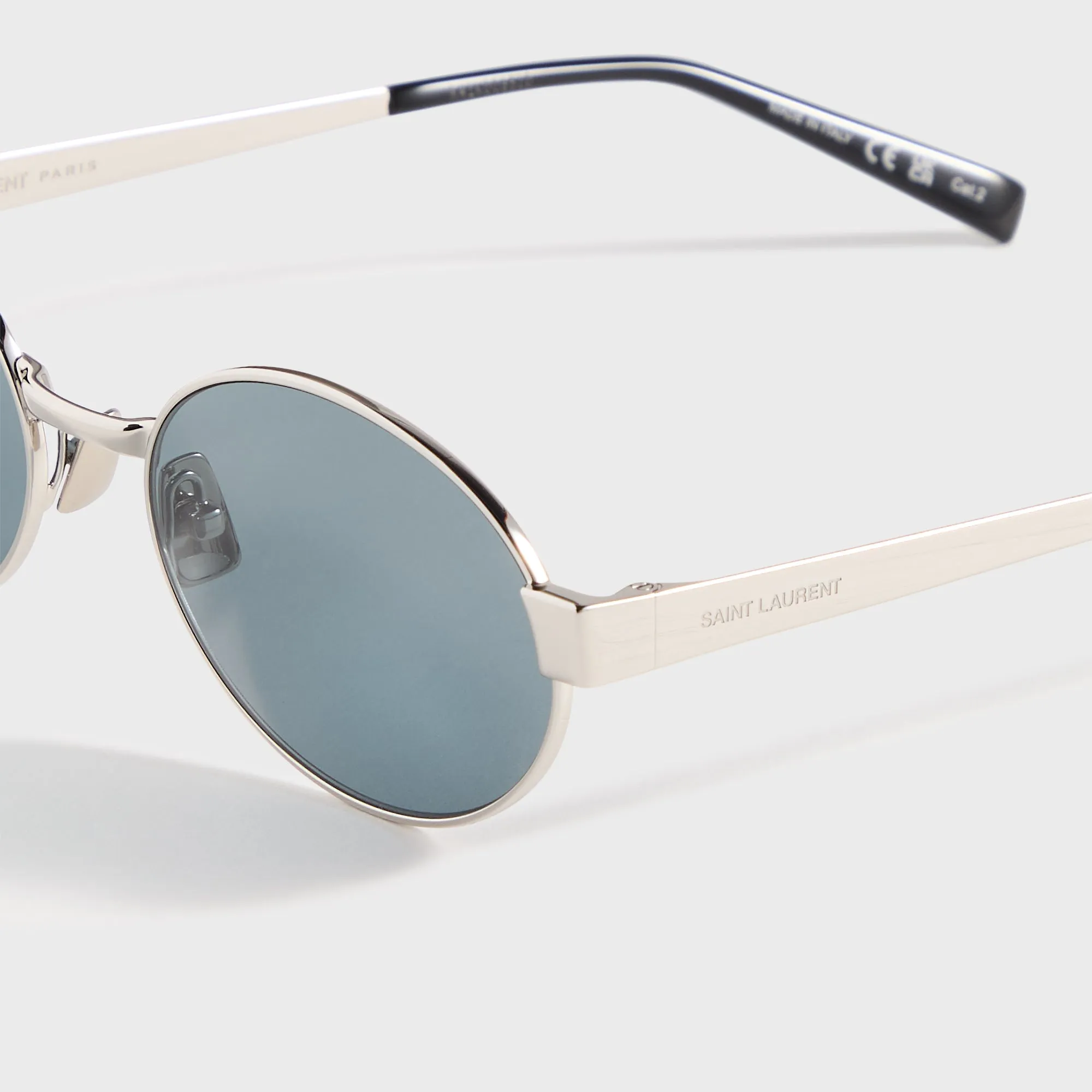 Saint Laurent SL 692 Sunglasses - Silver / Blue sold by Kith product image thumbnail 3