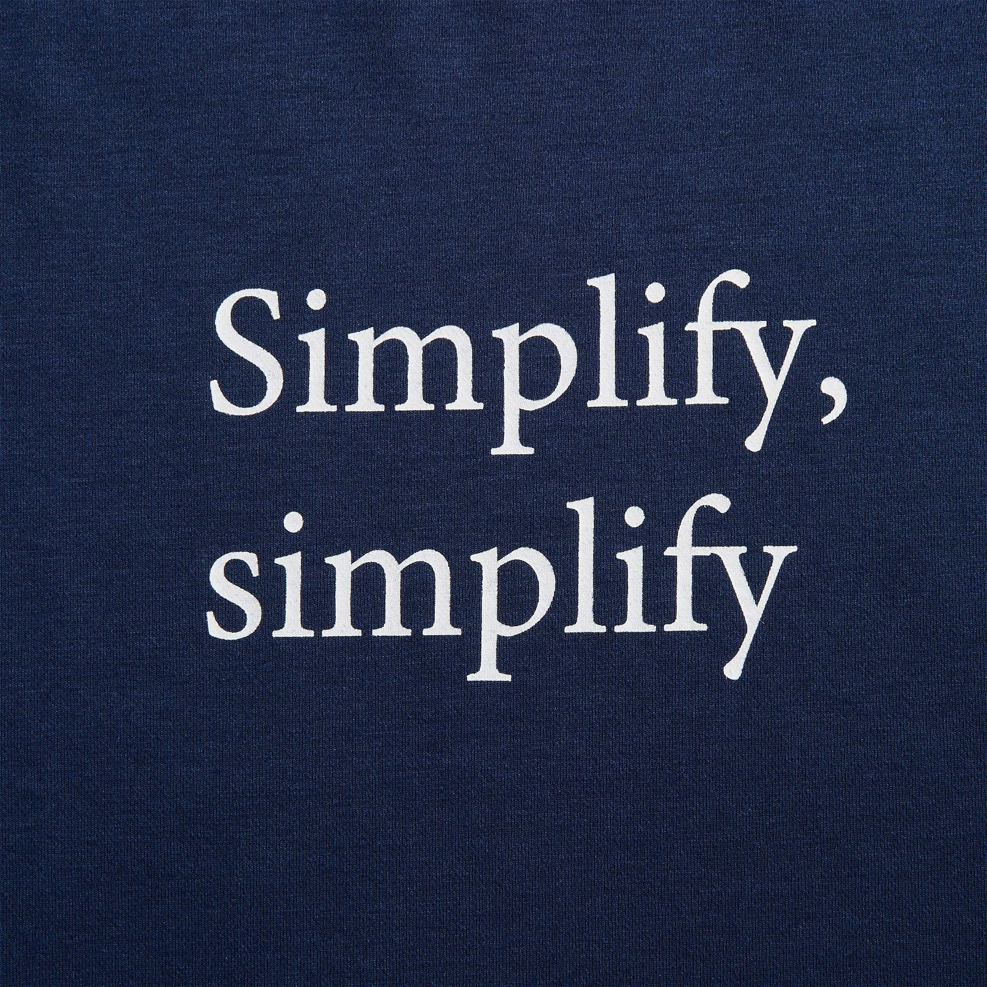 South2 West8 Simplify, Simplify Long Sleeve Crew Neck Tee - Navy sold by Kith product image thumbnail 3