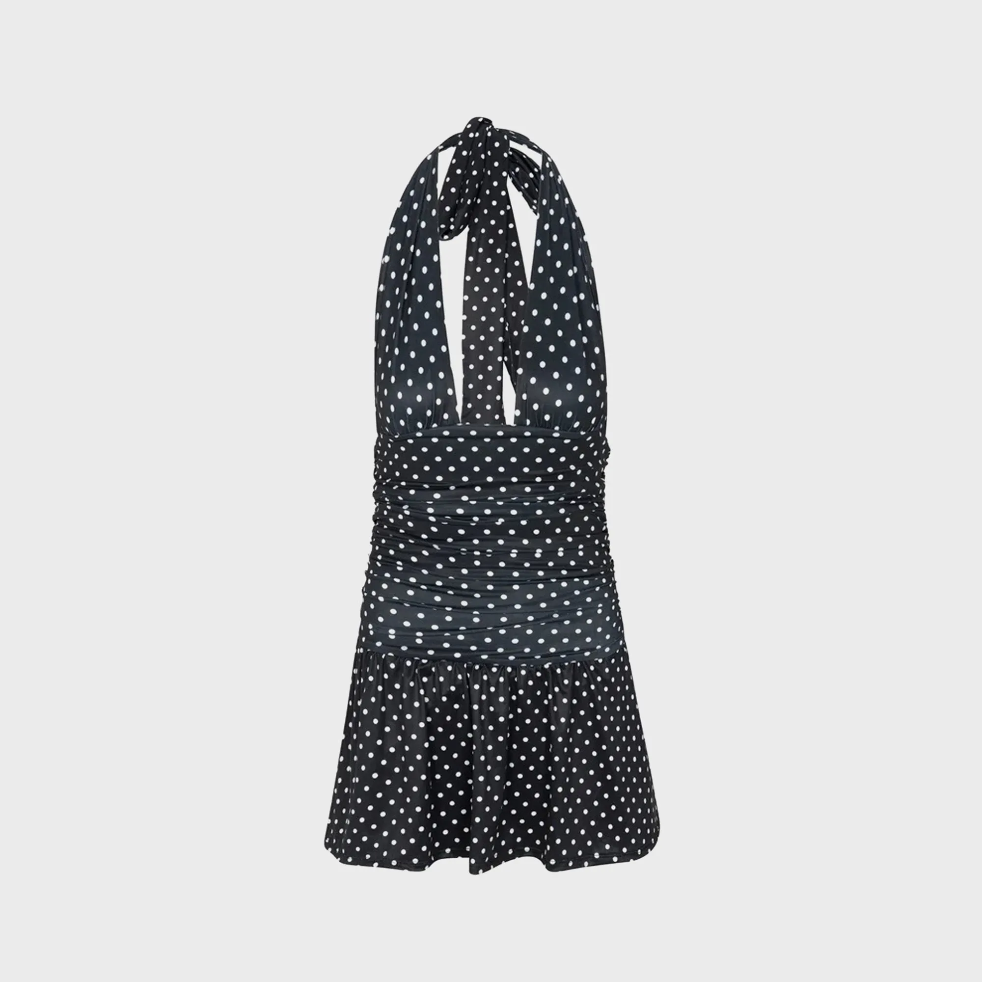 Miaou Natalia Dress - Black Small Dot sold by Kith