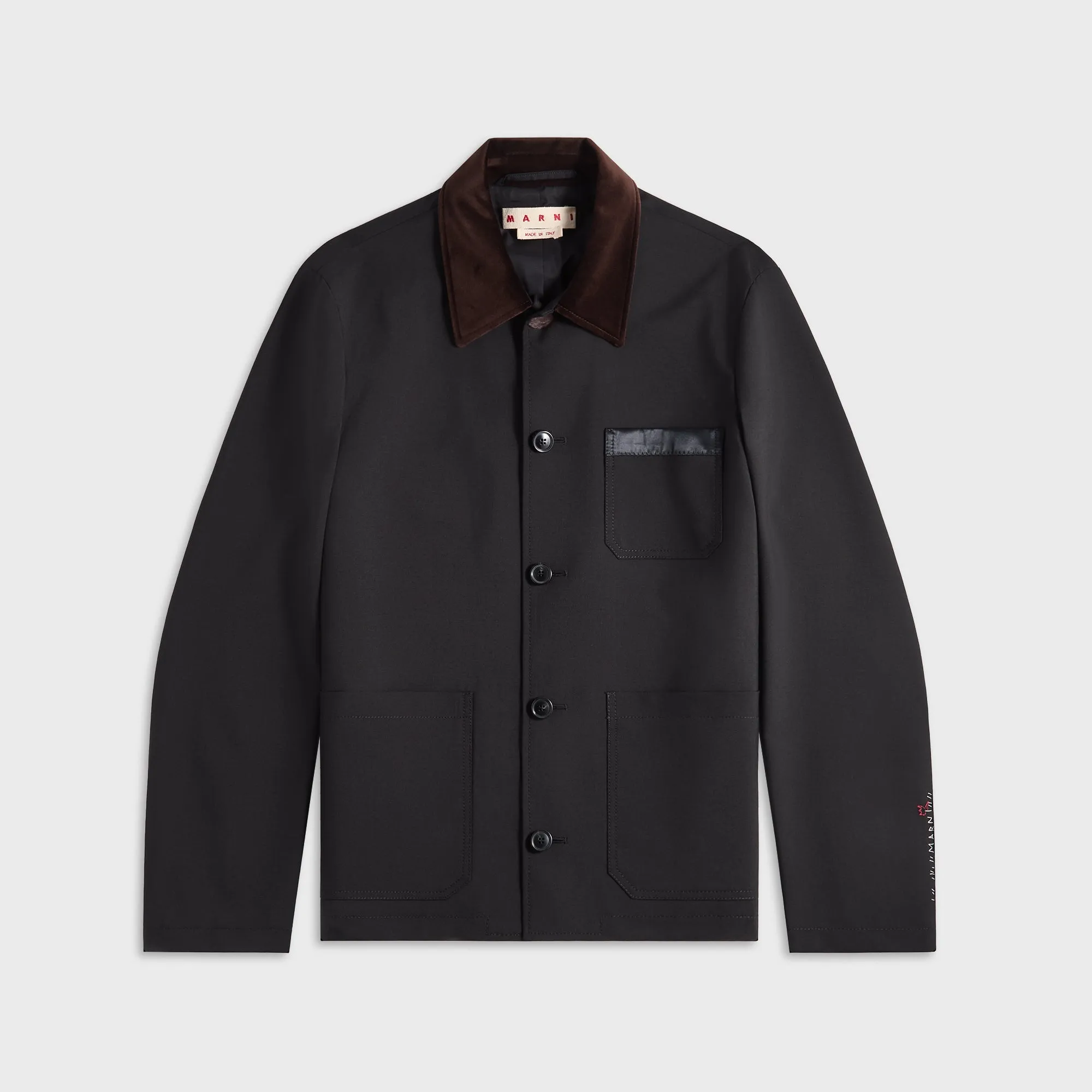 Marni Pocket Collar Jacket - Black sold by Kith