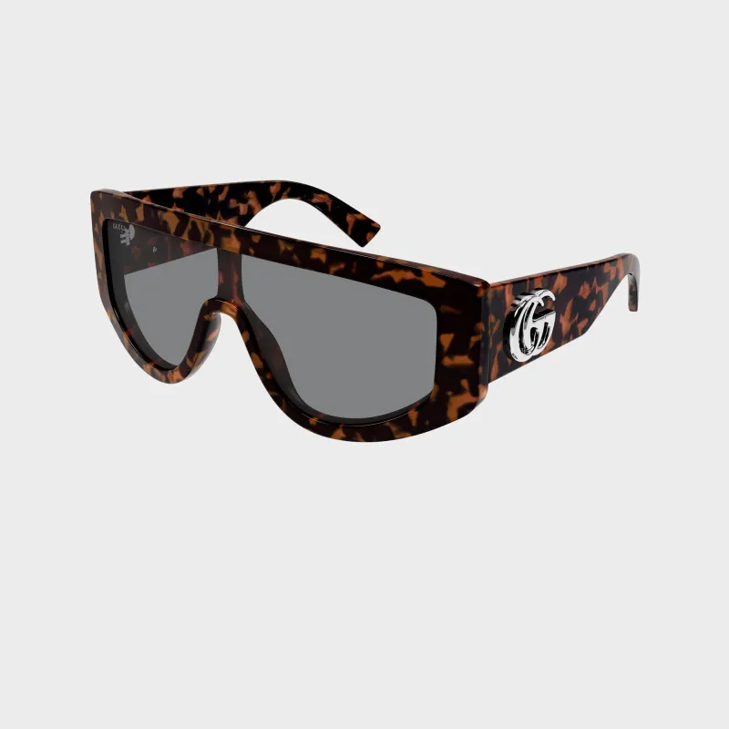 Gucci Recycled Acetate Sunglasses - Havana / Grey sold by Kith
