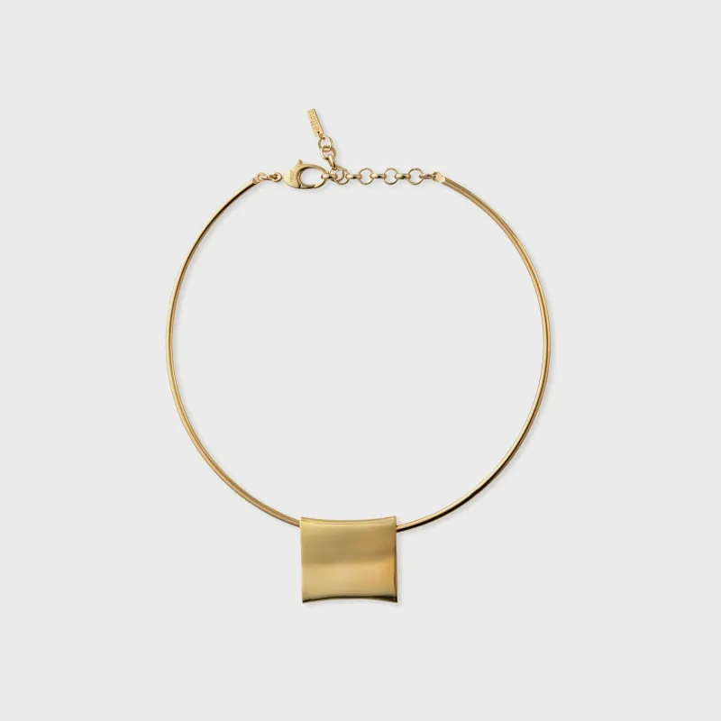 Eliou Carre Necklace - Gold sold by Kith