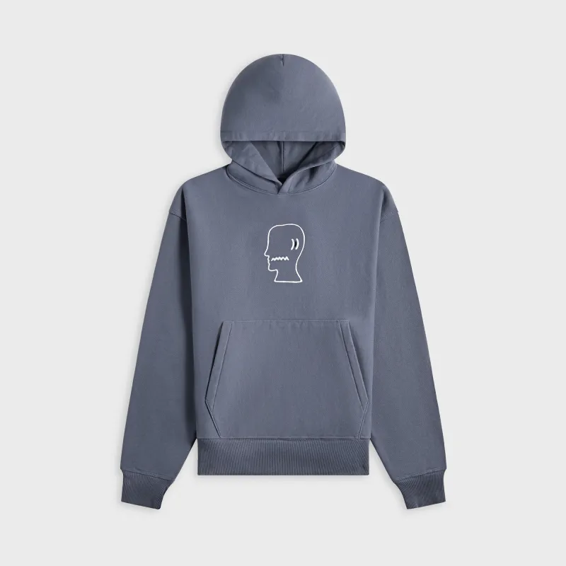 Brain Dead Logo Head Hoodie - Slate sold by Kith