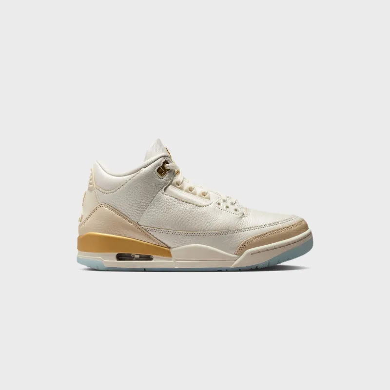Nike WMNS Air Jordan 3 Retro - Champion Sail / Team Gold / Pale Ivory / Metallic Gold / Ice sold by Kith