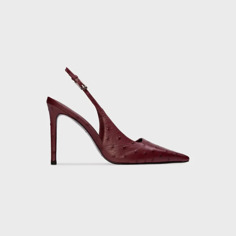 Black Suede Studio Lainey 100 - Black Ostrich Leather sold by Kith